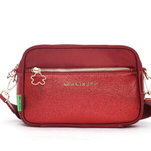 Bolso bandolera nylon metalizado