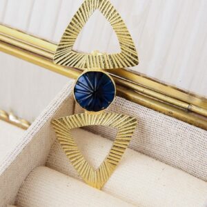 Broche Triangulo Piedra Semipreciosa