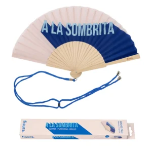 Abanico "A la sombrita" purpurina