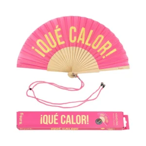 Abanico "Qué calor" rosa